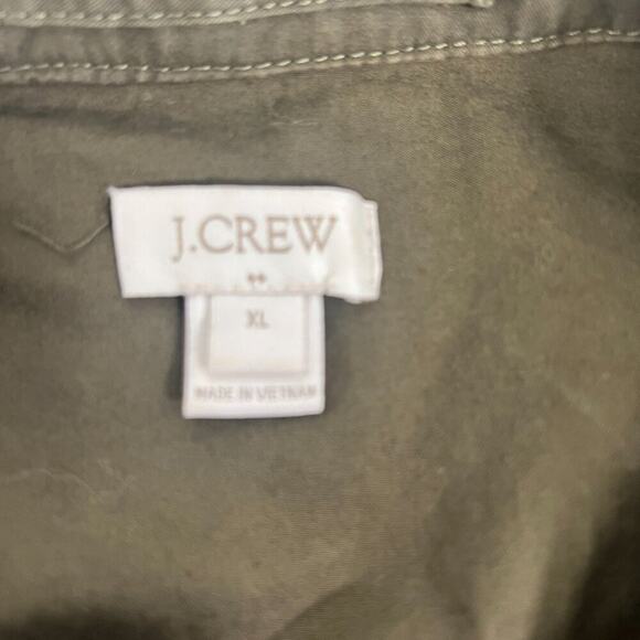 J.Crew Womens Military-Style Utility Jacket  Olive Green Cotton Blend XL - Picture 6 of 15